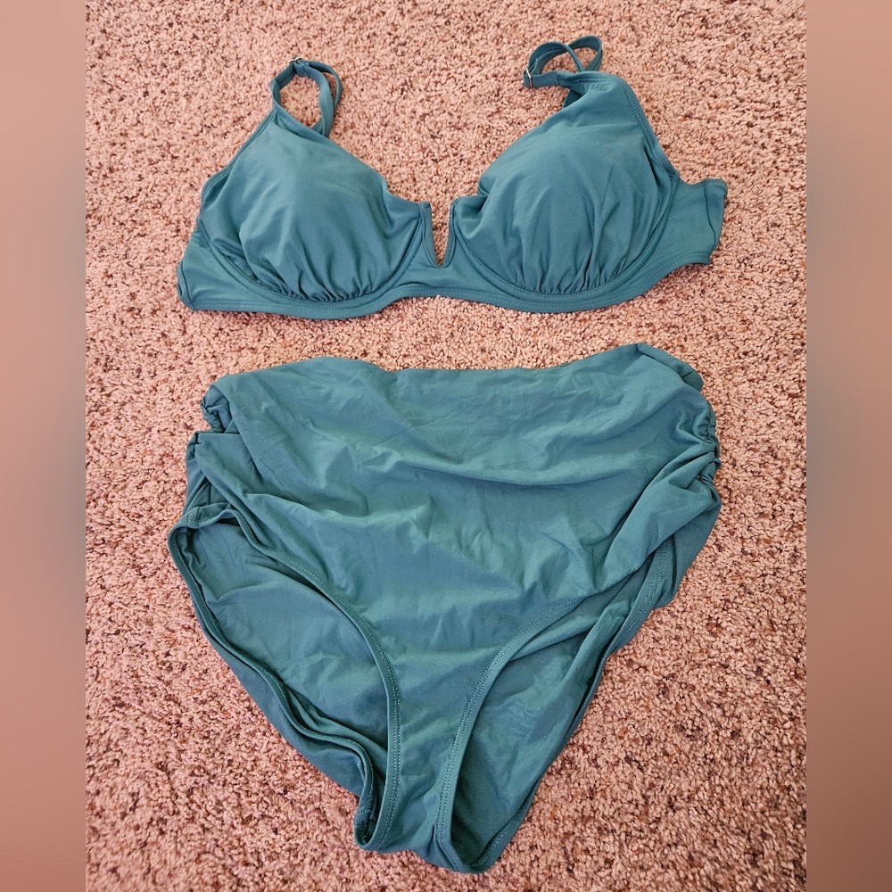 Anne Cole Teal Bikini Set